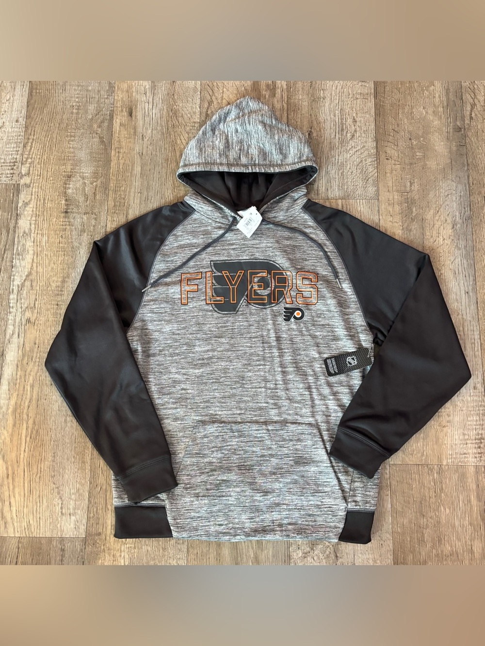 NHL Philadelphia Flyers Men's Gray Heather Hoodie Sweatshirt size Medium